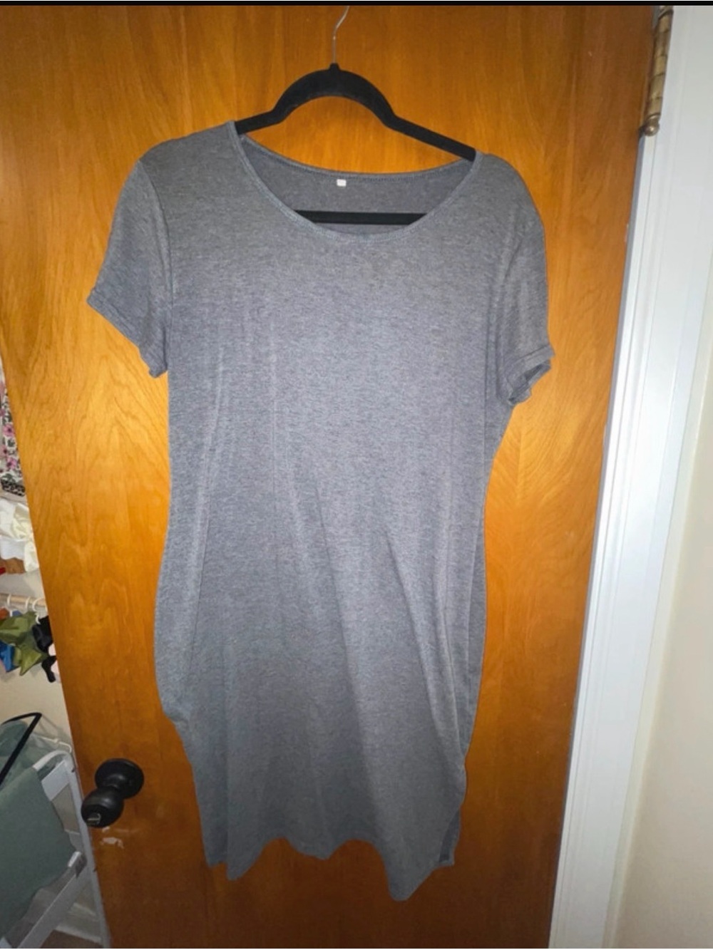 Maternity Gray Short Sleeve Women's Shirt